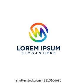 S letter colorfull logo vector