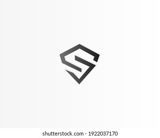 S Letter concept and Superhero symbol logo design icon