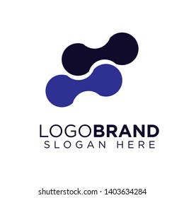 S Letter Connect circle logo vector