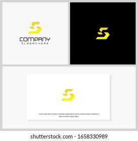 S letter Corporate Business geometric impossible abstract Logo design vector template Linear style.
