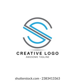 S letter creative logo design icon