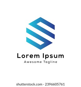 Icono de diseño de logotipo creativo de letras S