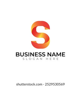 S letter Creative vector templates abstract typography colorful logo design