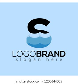 S Letter and creative wave logo vector template