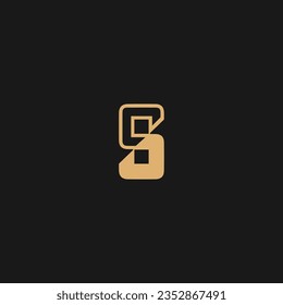 S letter with cut Logo design, S minima icon, 
