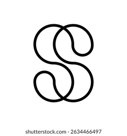 S letter decorative logo emblem