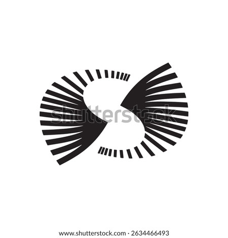 S letter decorative logo emblem