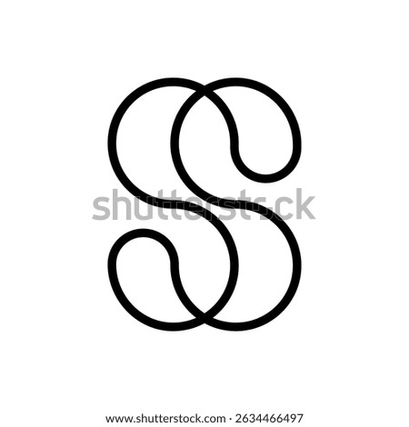 S letter decorative logo emblem