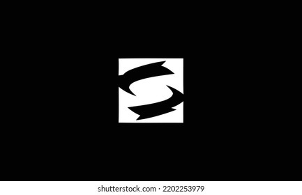 Concepto de logotipo de diseño de letra S con tipo de letra serif e ilustración vectorial de estilo elegante