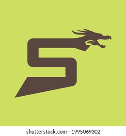 S letter dragon logo for your company