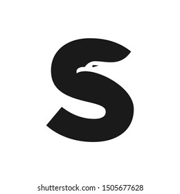 S Letter Eagle Logo Design Template Inspiration, Vector, Illustration.