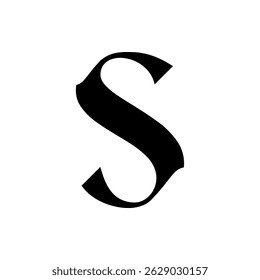 Letra S emblema para logos vetor
