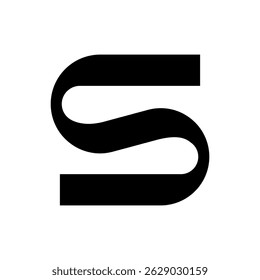 Letra S emblema para logos vetor