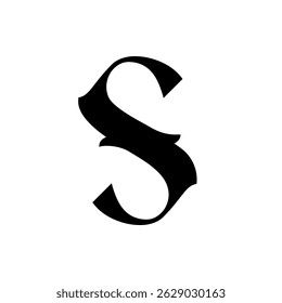 Letra S emblema para logos vetor