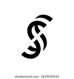 Letra S emblema para logos vetor