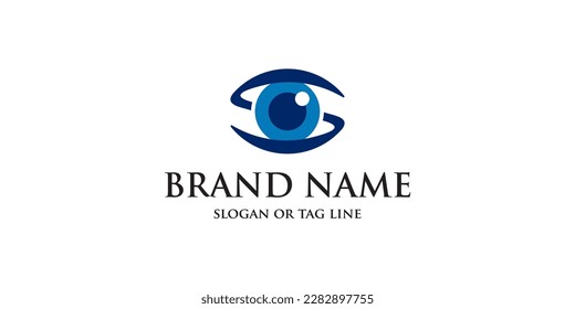 s letter eye care logo