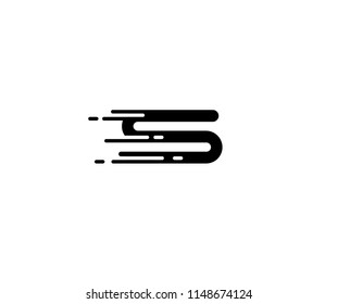 S Letter Fast Speed Shape Element Logotype