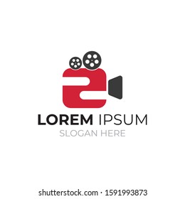 S Letter Film Video Camera Logo Template