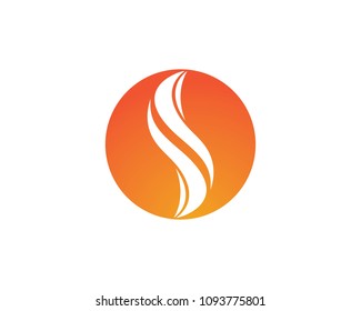 S letter Fire flame Logo Template vector icon Oil, gas and energy logo concept