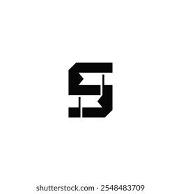 Combinación de diseño de logotipo de letra S y banderas.