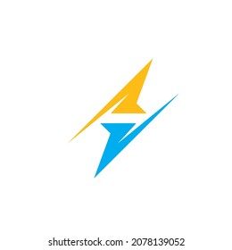 s letter flash thunder bolt illustration vector template