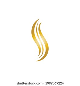 S letter gold hair logo and symbol template symbol illustration design