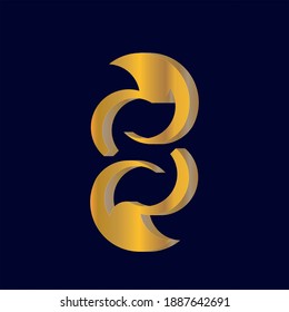 S Letter Gold Logo-Vektorgrafik