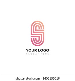 S Letter Gradient Logo Company Modern