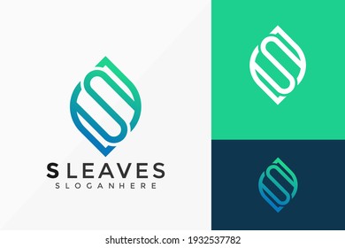 S Letter green leaf Logo Vector Design. Abstract emblem, designs concept, logos, logotype element for template.