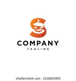 S Letter halloween Vector logo icon vector Template.