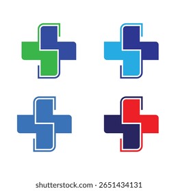 S letter with Health symbol logo design