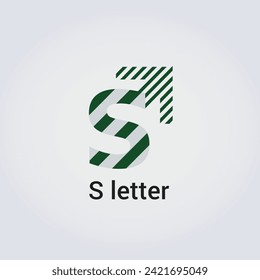 S Letter Icon Design Single Isolated Logo Design Brand Corporate Identity Various Colors Editable Template Vector Monogram Emblem Illustration Branding on Light Gradient Background