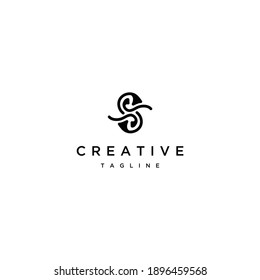 S Letter Icon Design Vector Illustration.