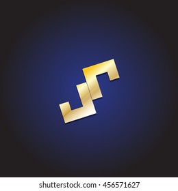 S Letter Icon - Isolated On Blue Background - Vector Illustration, Graphic Design. For Web, Website, Print Materials
