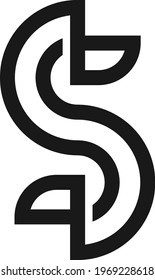 Diseño De Logotipo De Icono De Letra S Con Aspecto Creativo De Monograma. Ilustración de vectores de diseño de línea circular de letras.