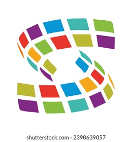 Plantilla de logotipo de icono de letra S 3