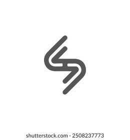 Icono de letra S, logotipo, Ilustración vectorial