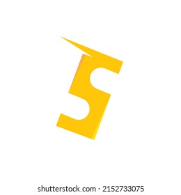Web de plantilla de diseño de ilustraciones vectoriales de icono de letra S