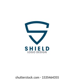 S letter incorporated with shield or crest shape icon template