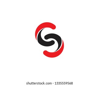 S letter infinity icon logo