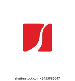 S letter initial delivery logistic logo design