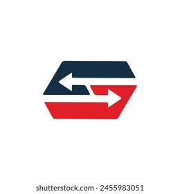 S letter initial delivery logistic logo design