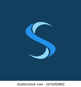 S letter initial icon logo design inspiration vector template