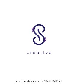 S letter initial icon logo design inspiration vector template