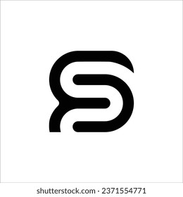 S letter initial line art pattern monogram minimal modern brand unique logo