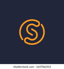 S letter initial logo in circle shape.