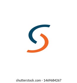 S letter initial logo design vector template