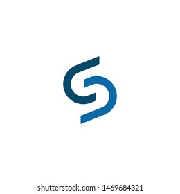 S letter initial logo design vector template