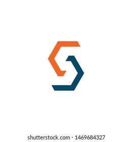 S letter initial logo design vector template