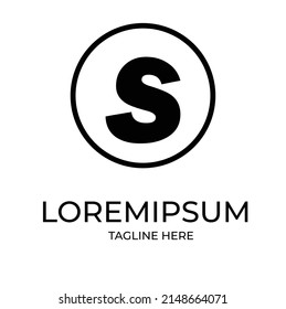 Monograma de diseño de logotipo inicial de la letra S